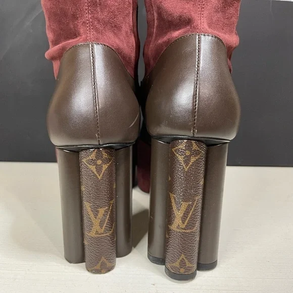 Louis Vuitton Boots LV Podium Platform Boots Authentic COA LV Tall Long Boots